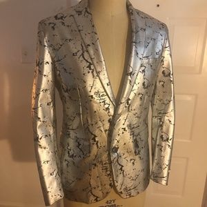 Men's Silver / Black Evening jacket